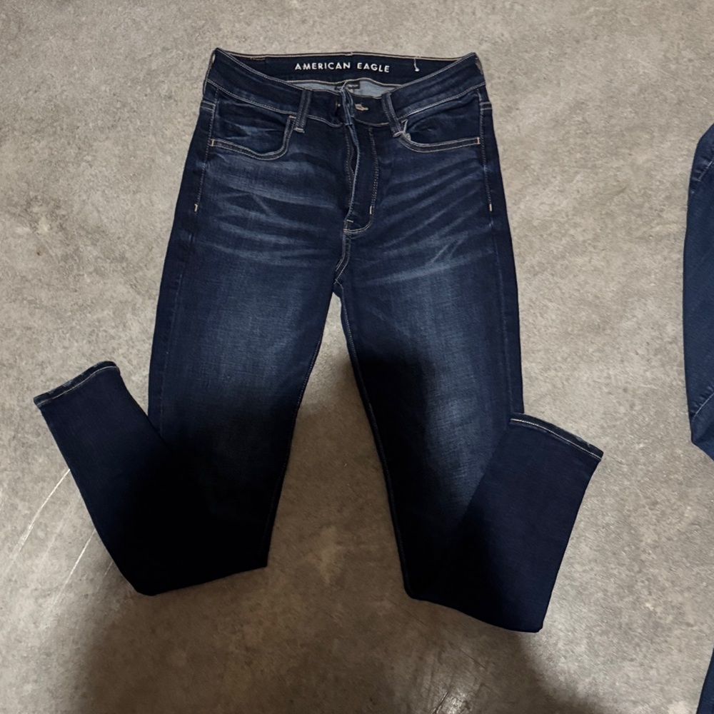 American Eagle Outfitters Women's Dark Blue Skinny Jeans